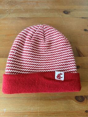 Washington State University Cougars Nike Red & White Knit Cuffed Beanie College